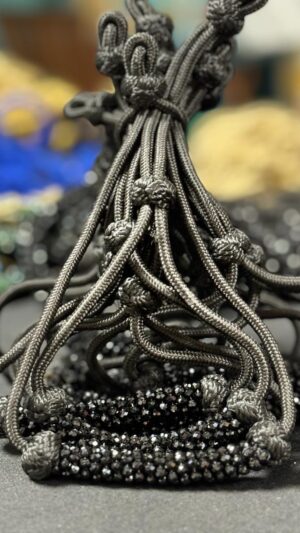 MANCHETTE PERLÉE - Noir